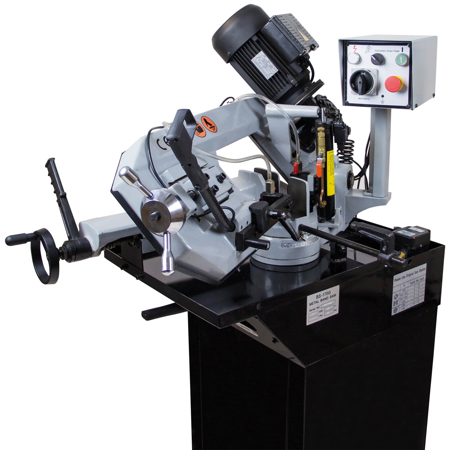 SIP 01520 Swivel Head Pull Down Metal Cutting Bandsaw 230v 8"
