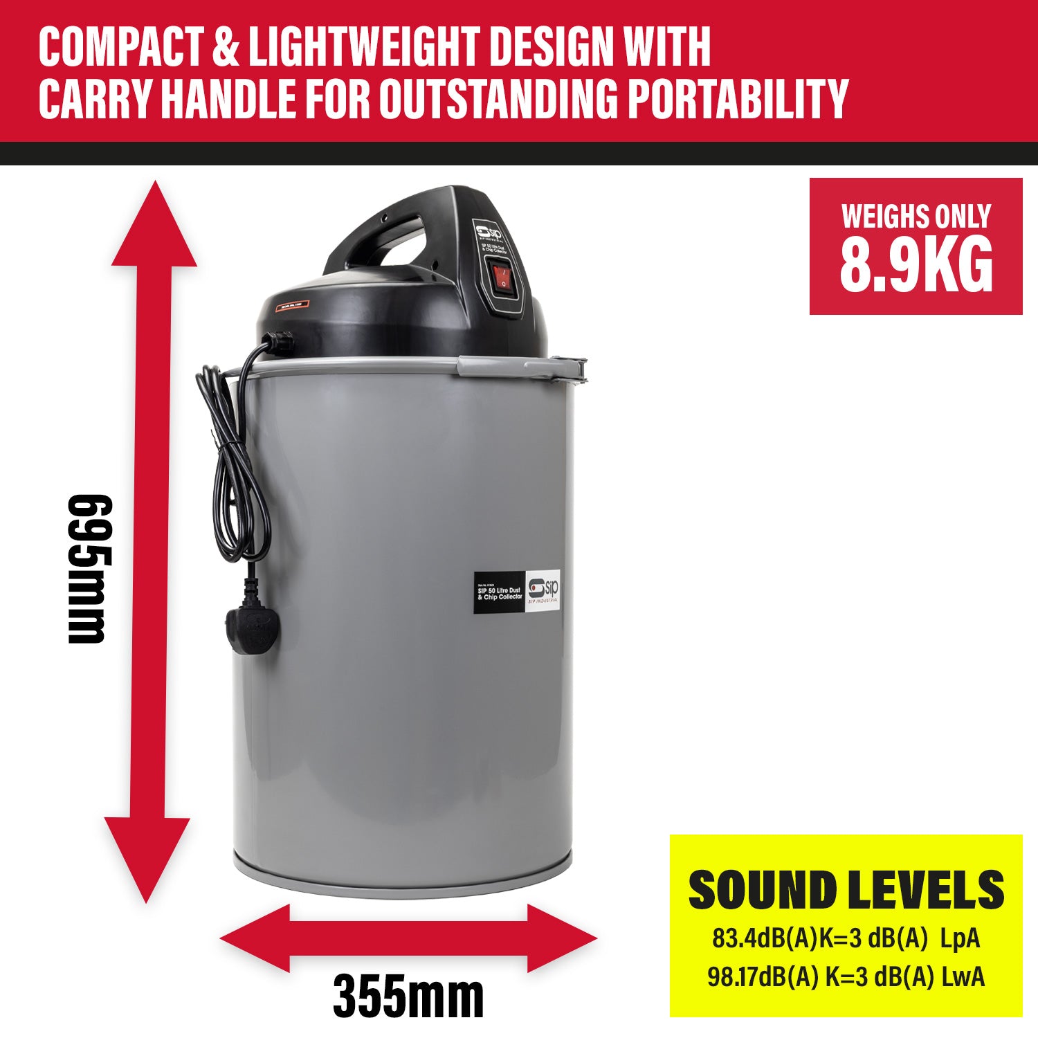 SIP 01923 Dust and Chip Extractor 230 Volt