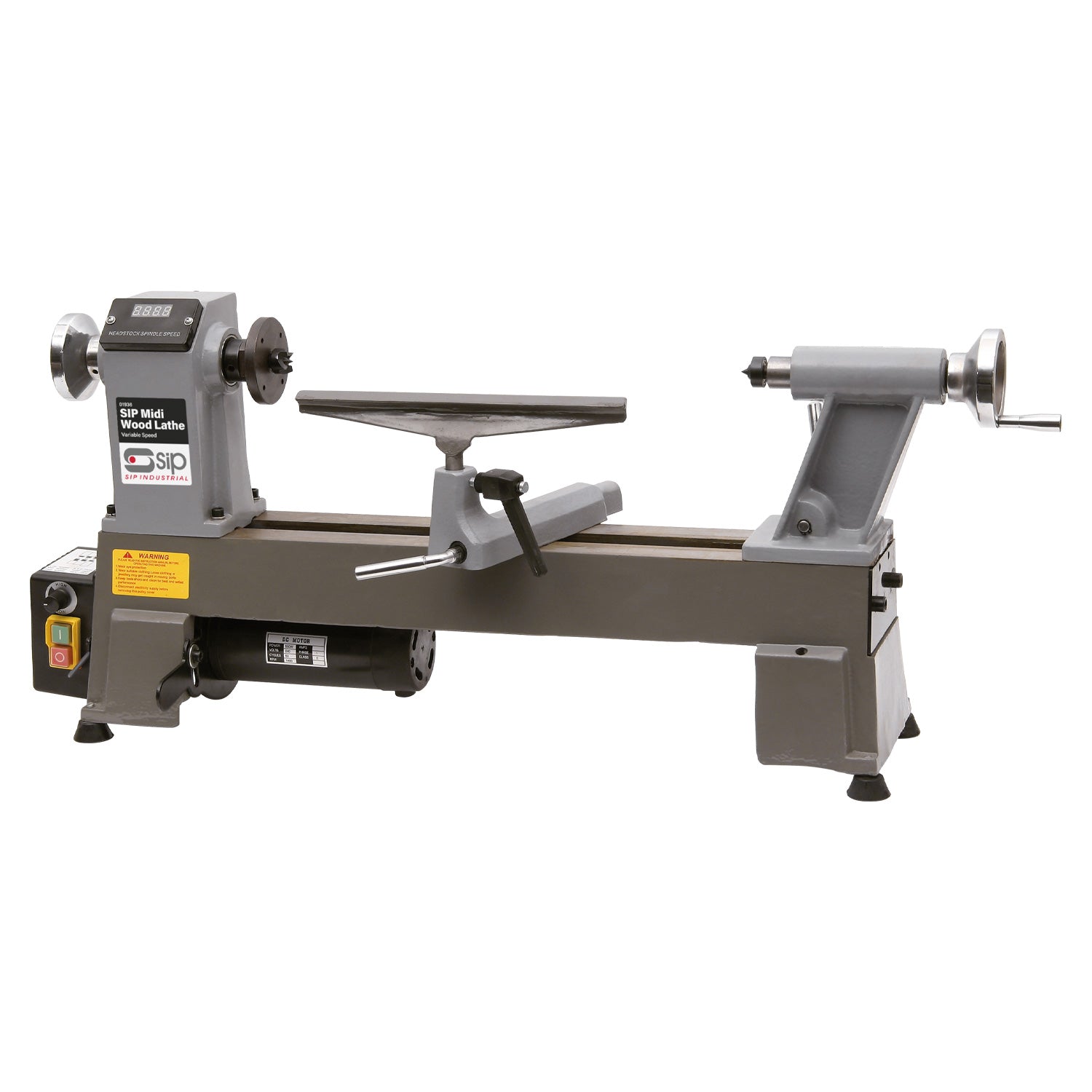 SIP 01936 Variable Speed Cast Iron Midi Wood Lathe
