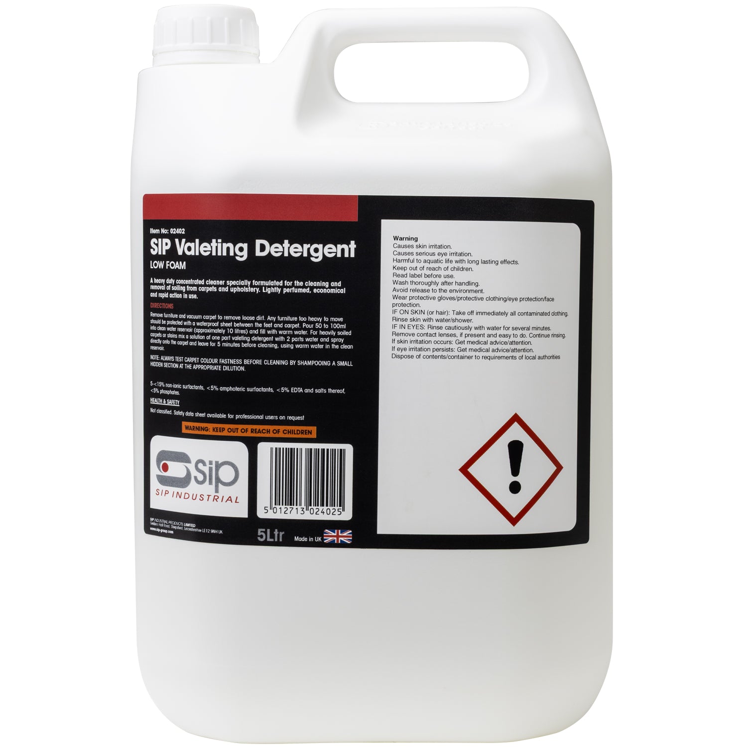 SIP 02402 Valeting Detergent - 5 Litre