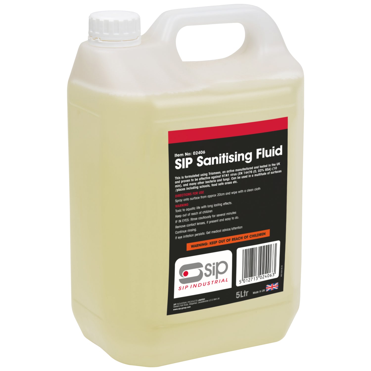 SIP 02406 5ltr Sanitising Fluid