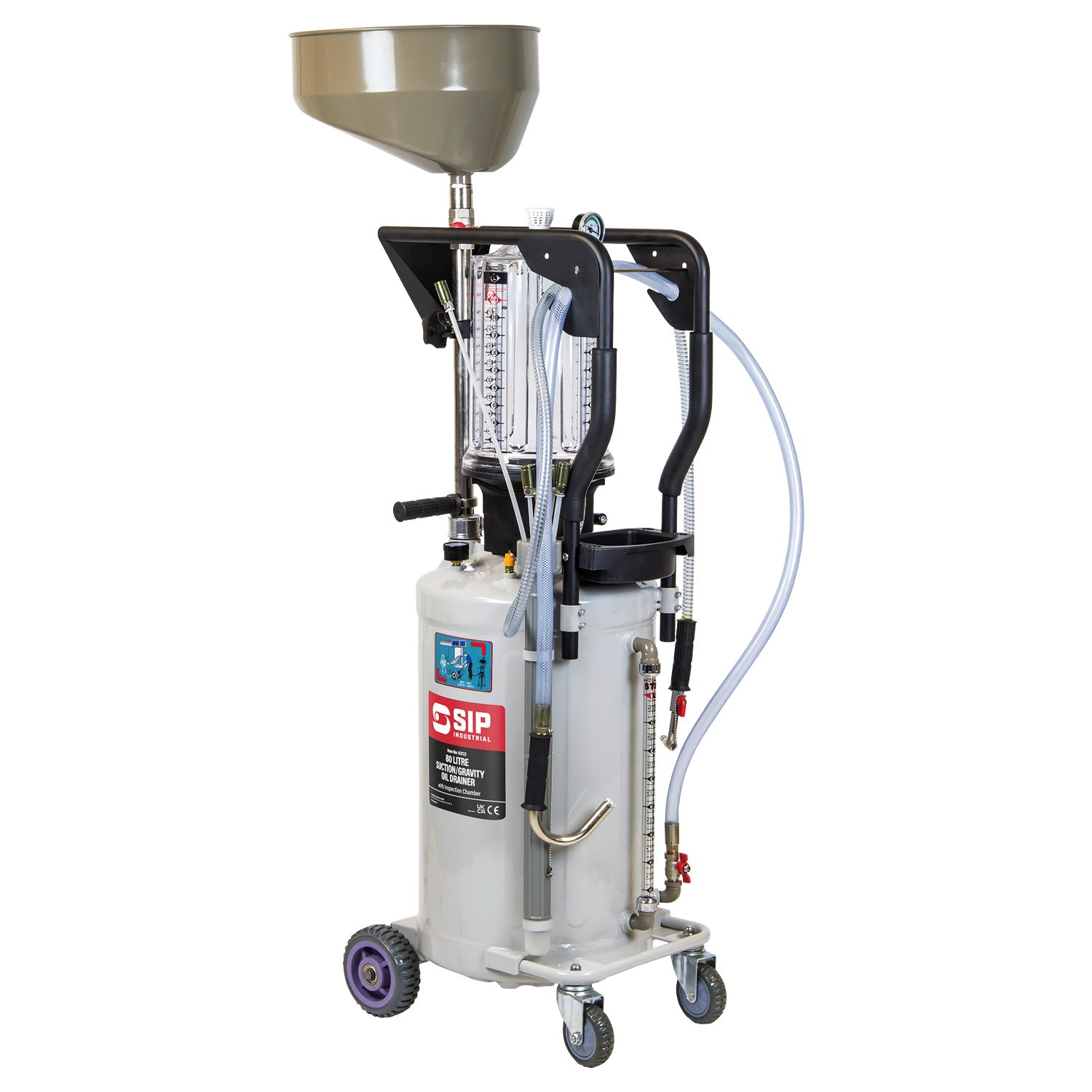 SIP 03722 80 Litre Suction Oil Drainer with Inspection Chamber