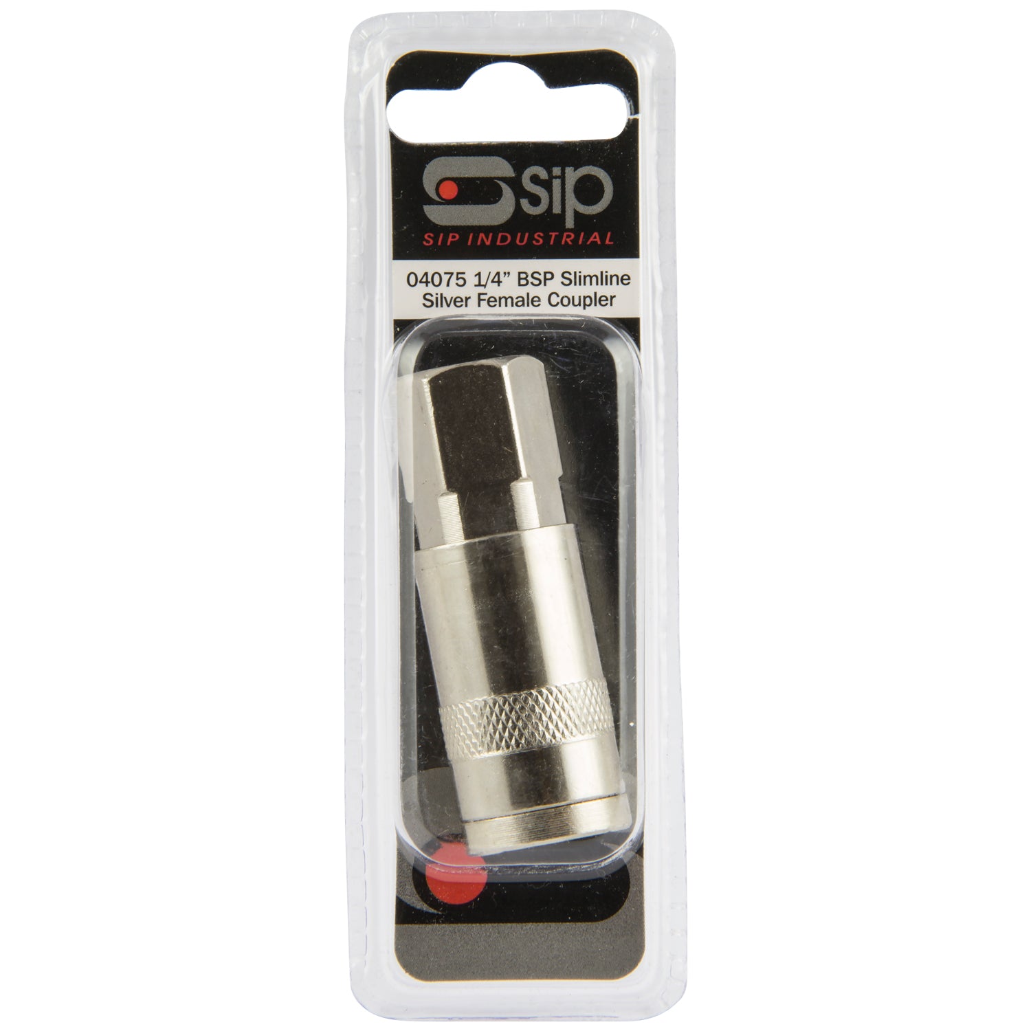 SIP 04075 1/4" Slimline Silver Female Coupler Pack