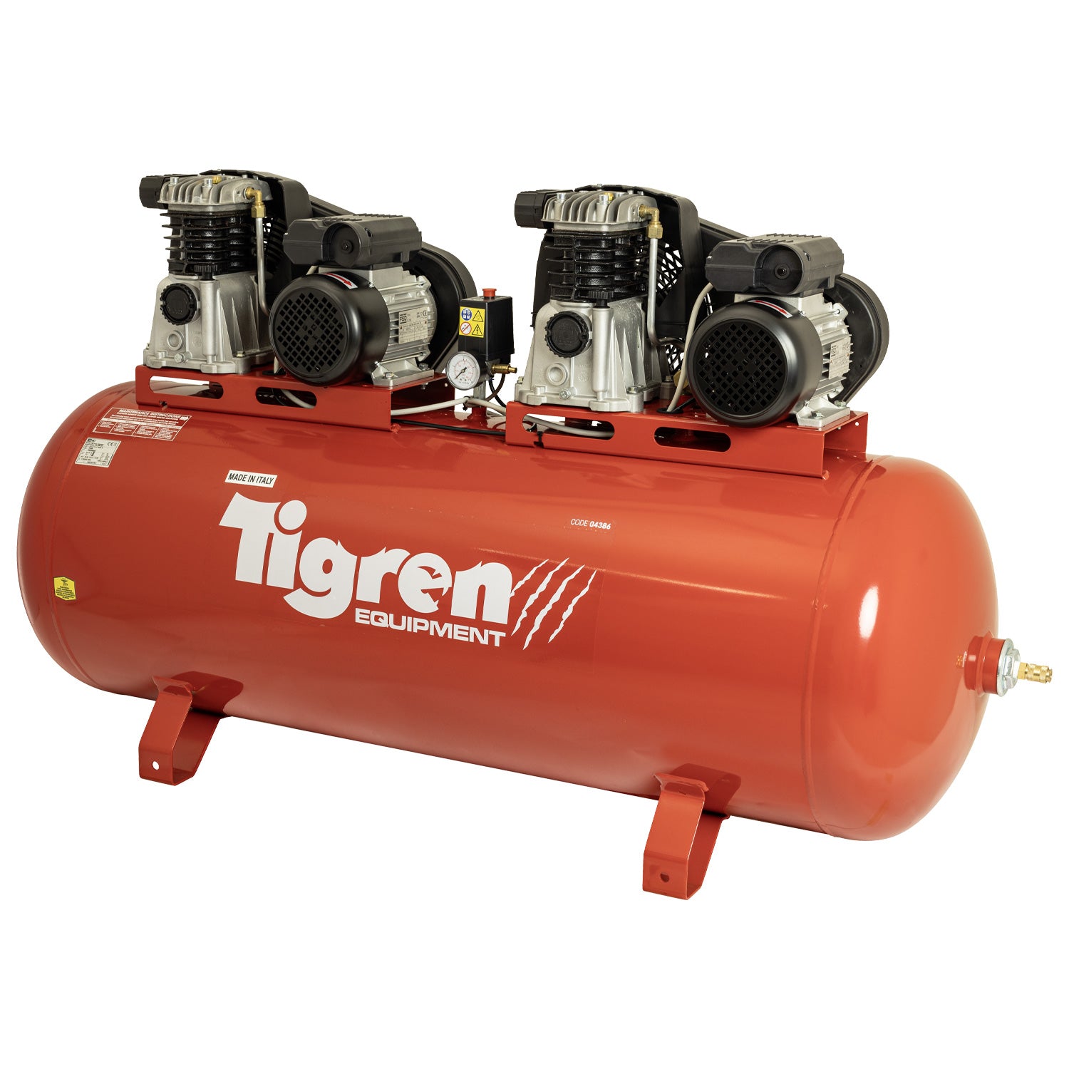 SIP 04386 Tigren 270Ltr Tandem Air Compressor 230V