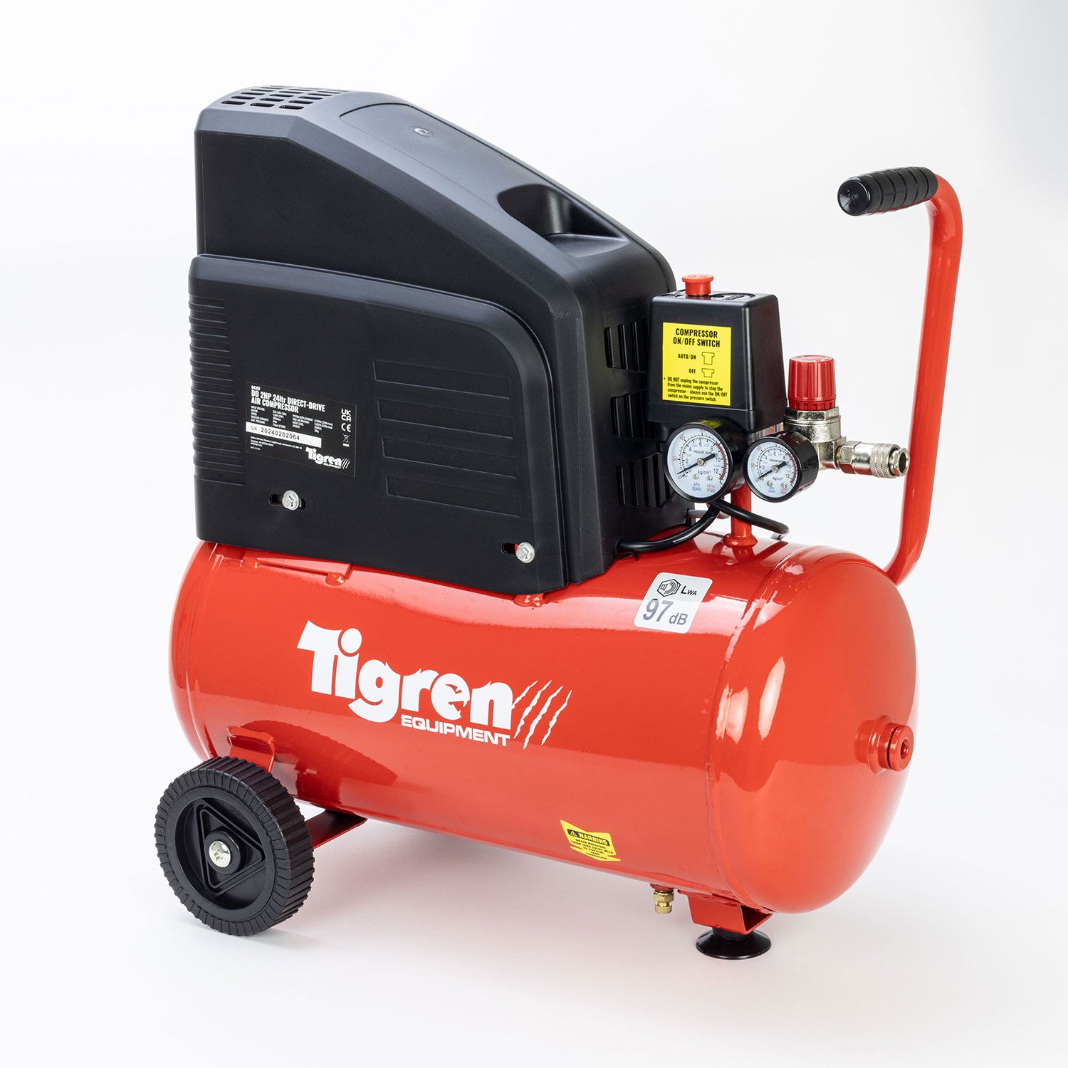 SIP 04397 TIGREN DD 2hp 24ltr Direct Drive Compressor with 7pc Air Kit