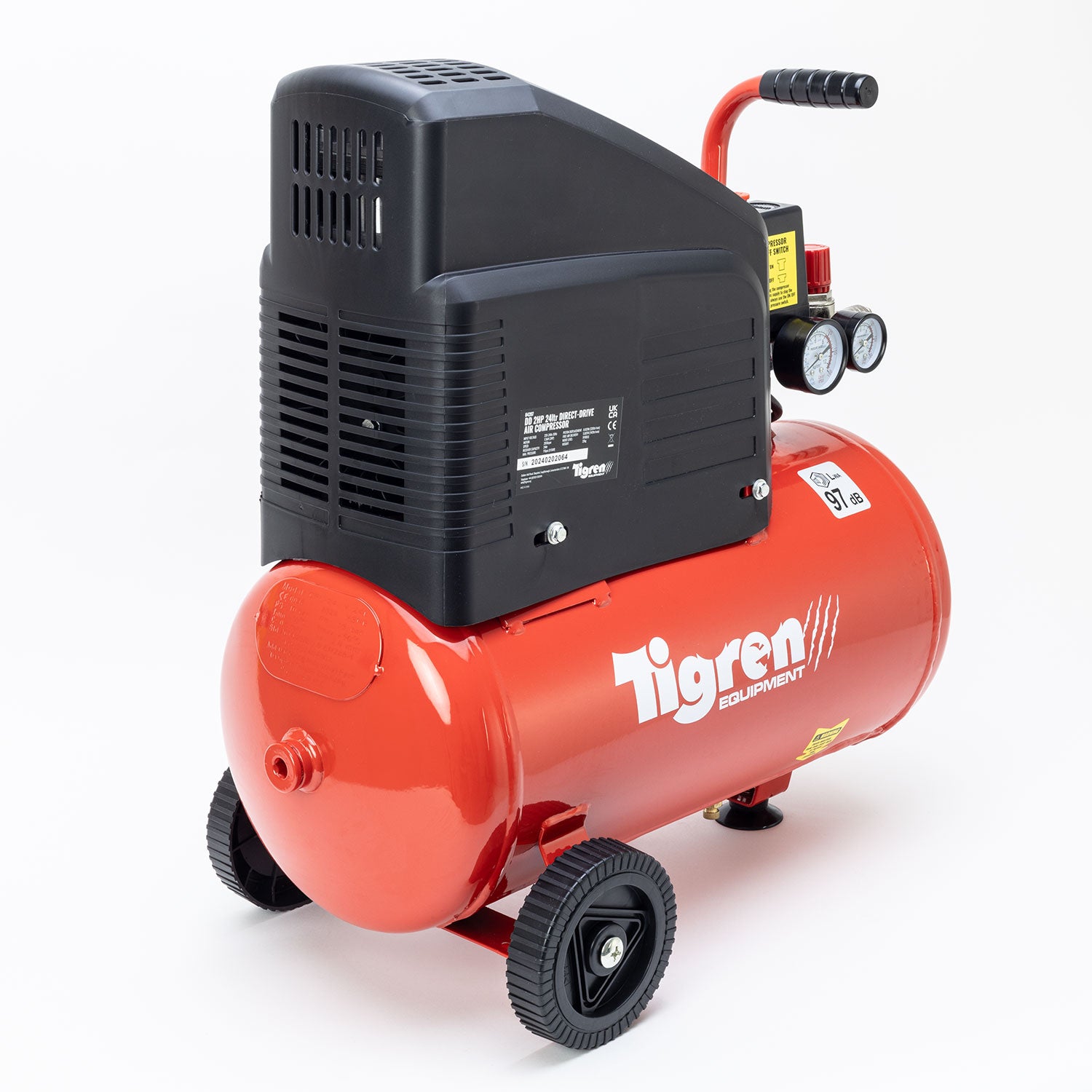 SIP 04397 TIGREN DD 2hp 24ltr Direct Drive Compressor with 7pc Air Kit