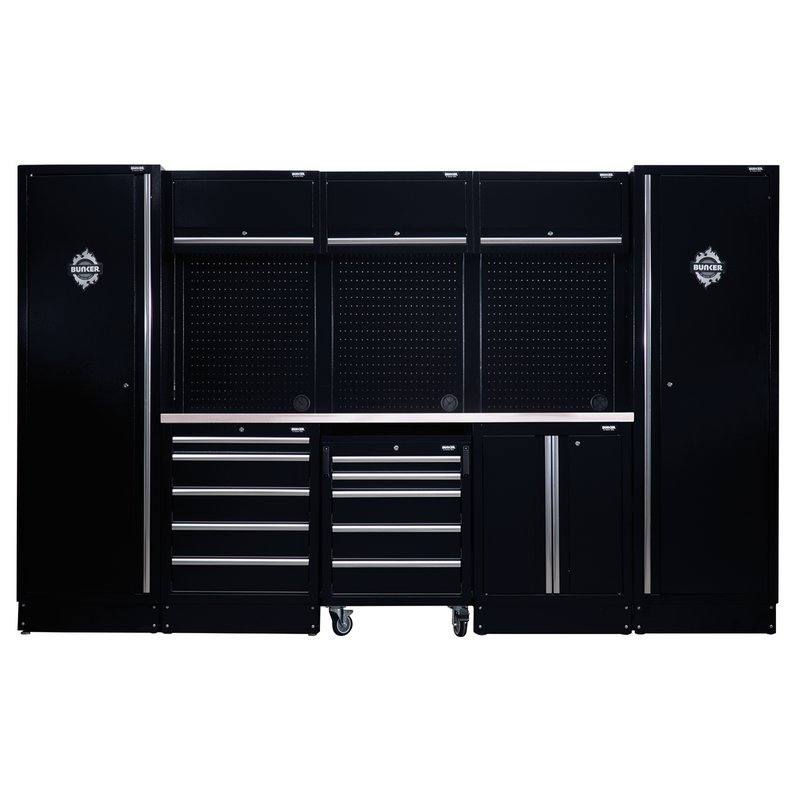 BUNKER 04402 Modular Storage Combo with Stainless Steel Worktop (16 Piece)