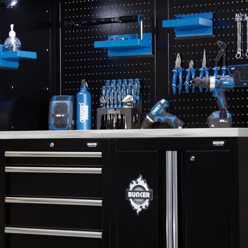 BUNKER 04503 Modular Storage Combo with Stainless Steel Worktop (11 Piece)