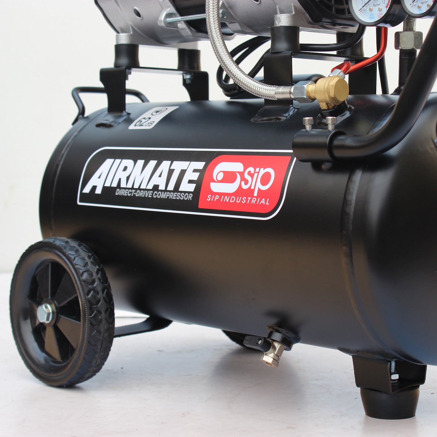 SIP 05478 DD 2hp 24ltr Low Noise Oil-Free Direct Drive Compressor
