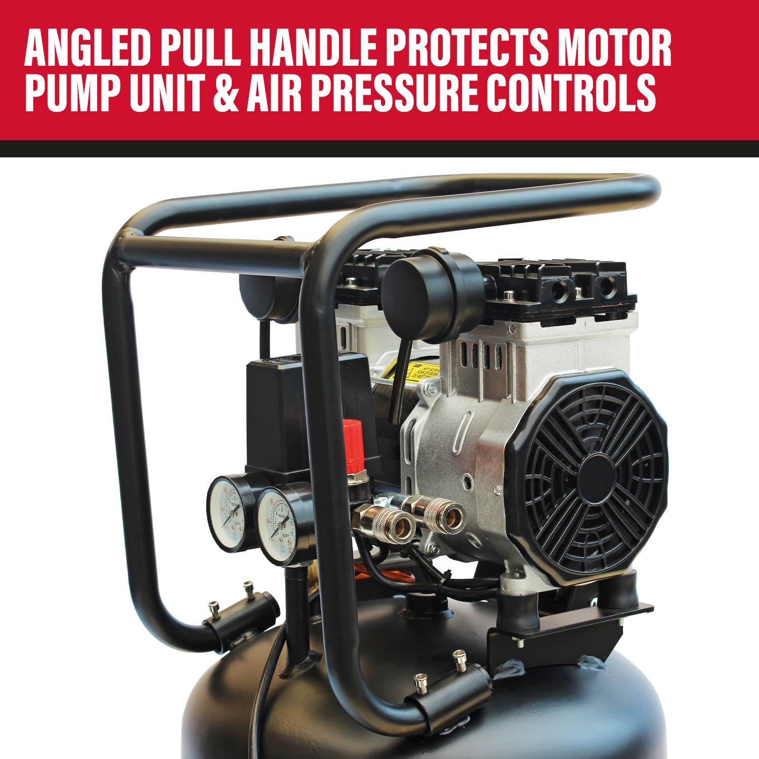 SIP 05483 DD 2hp 50ltr Low Noise Oil-Free Vertical Direct Drive Compressor