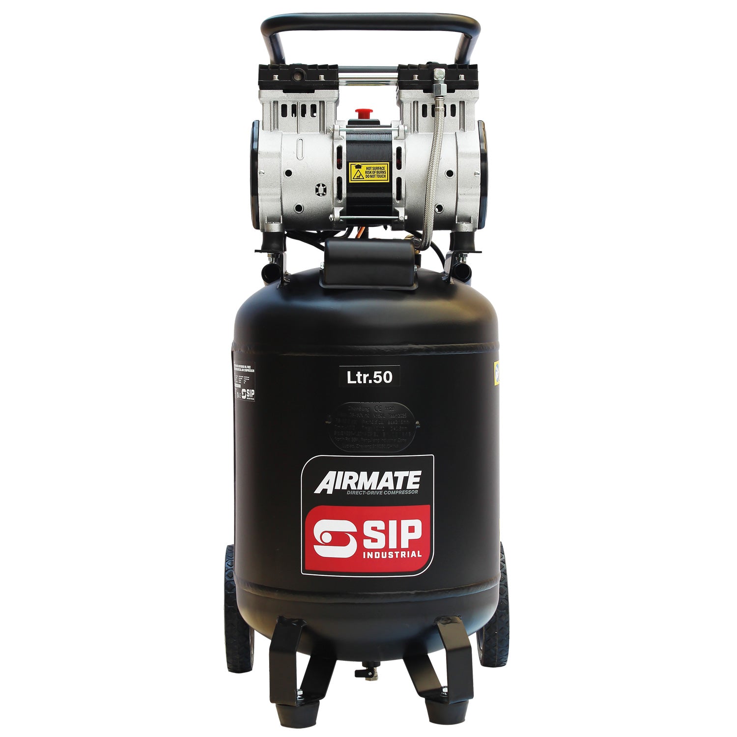 SIP 05483 DD 2hp 50ltr Low Noise Oil-Free Vertical Direct Drive Compressor