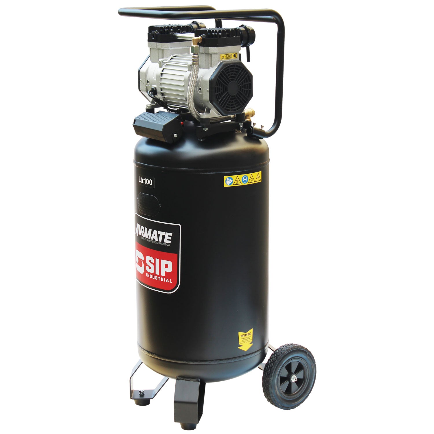 SIP 05484 DD 3hp 100ltr Low Noise Oil-Free Vertical Direct Drive Compressor