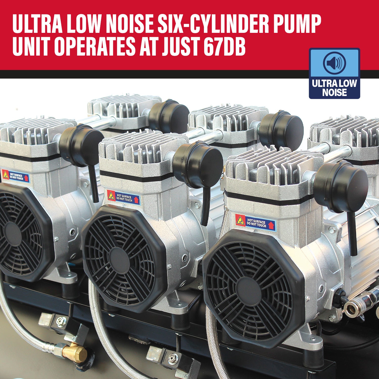 SIP QT AIR DD 4.5hp 150ltr Ultra Low Noise Compressor & Hose Reel Package