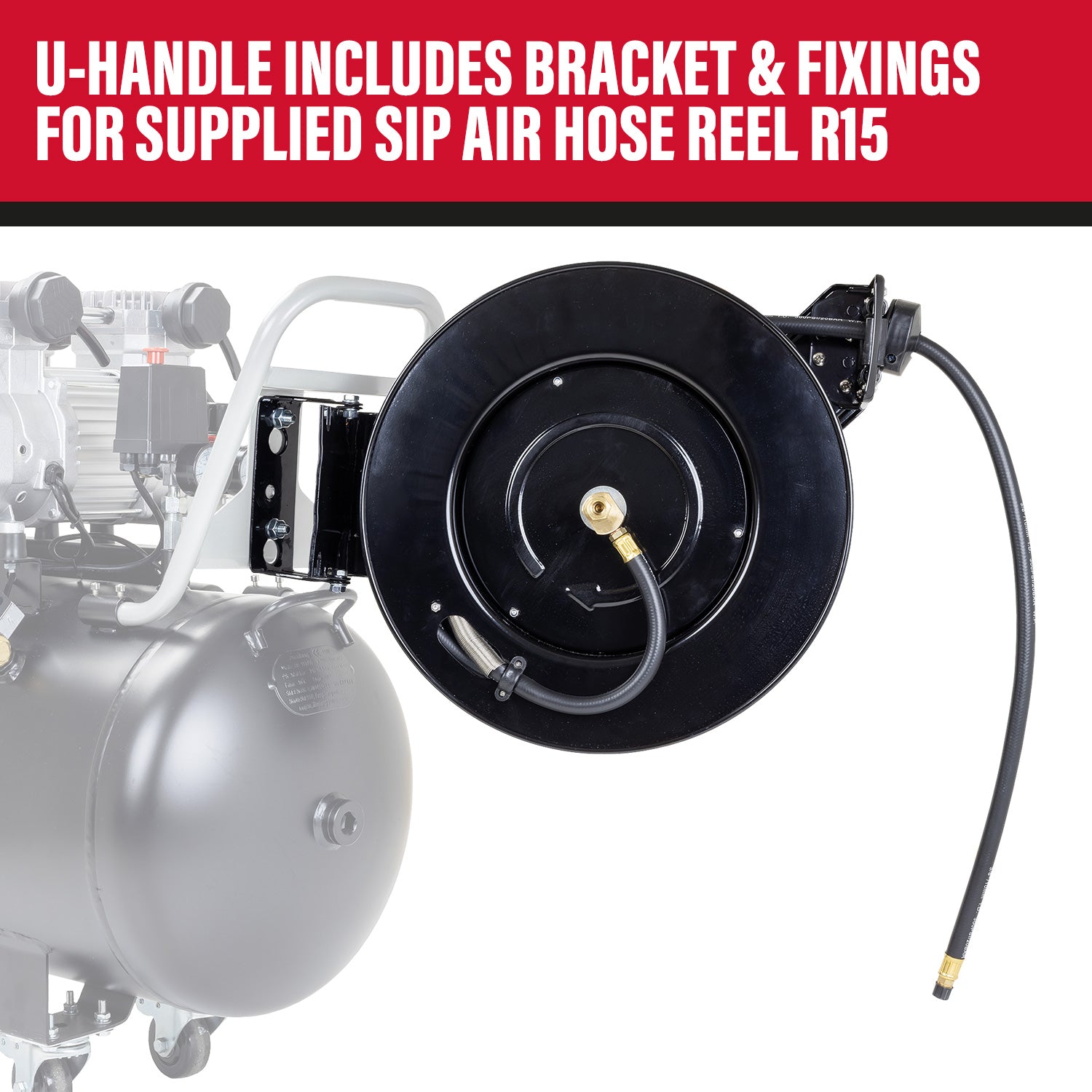 SIP 05498AHR15 QT AIR DD 4.5hp 200ltr Ultra Low Noise Compressor & Hose Reel Package