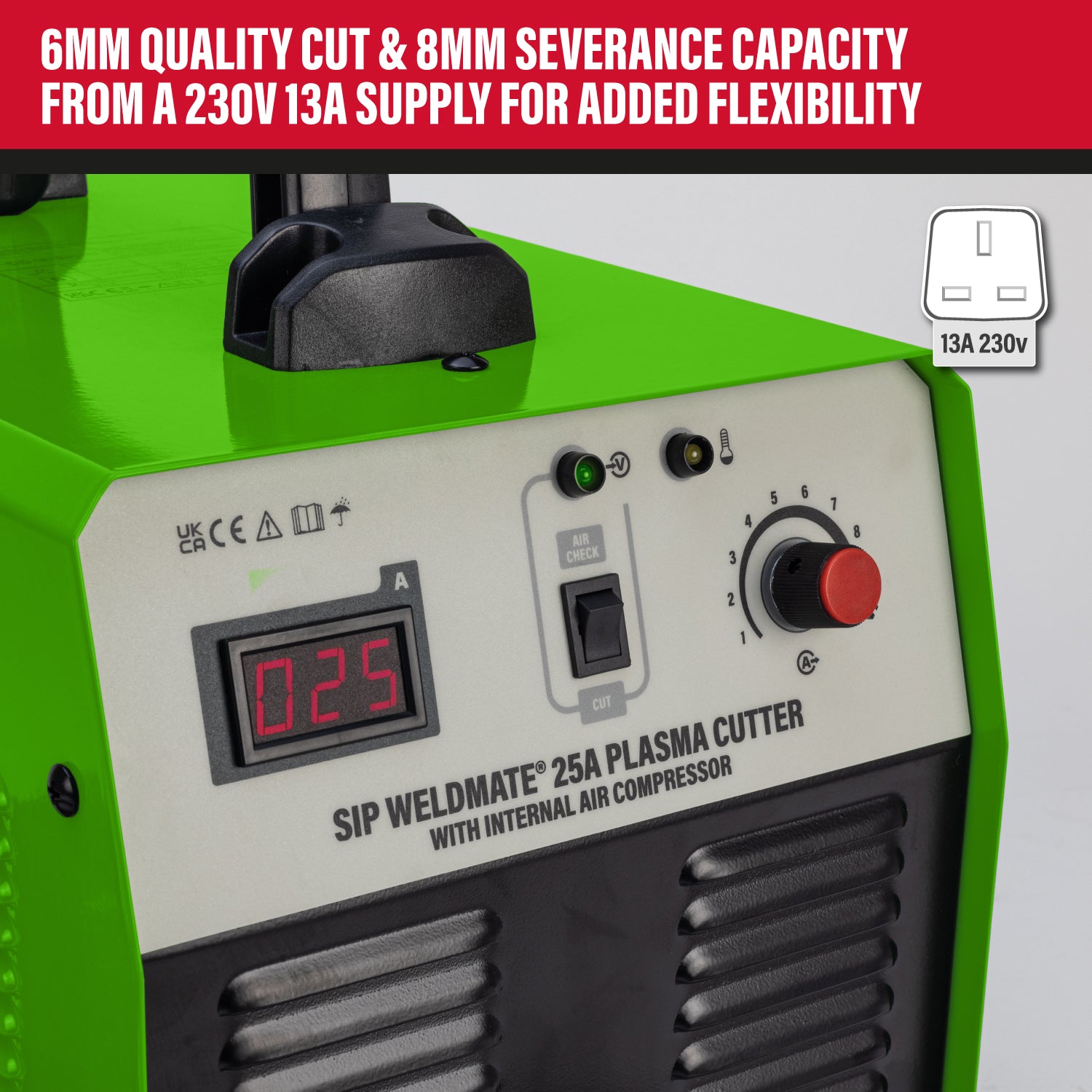 SIP 05683 WELDMATE® 25A Inverter Plasma Cutter with Internal Compressor