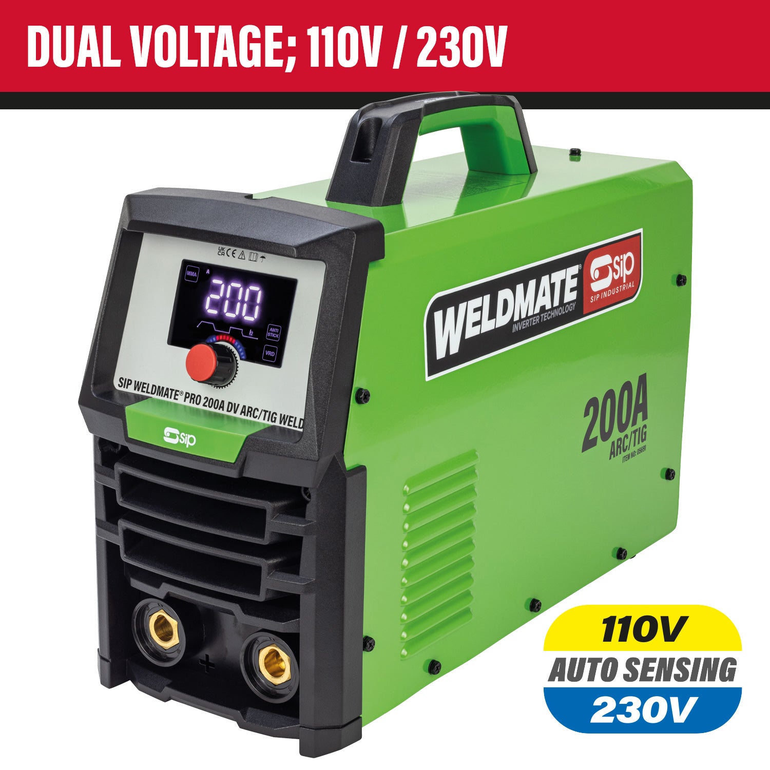 SIP 05691 WELDMATE® PRO 200A DV ARC/TIG Inverter Welder