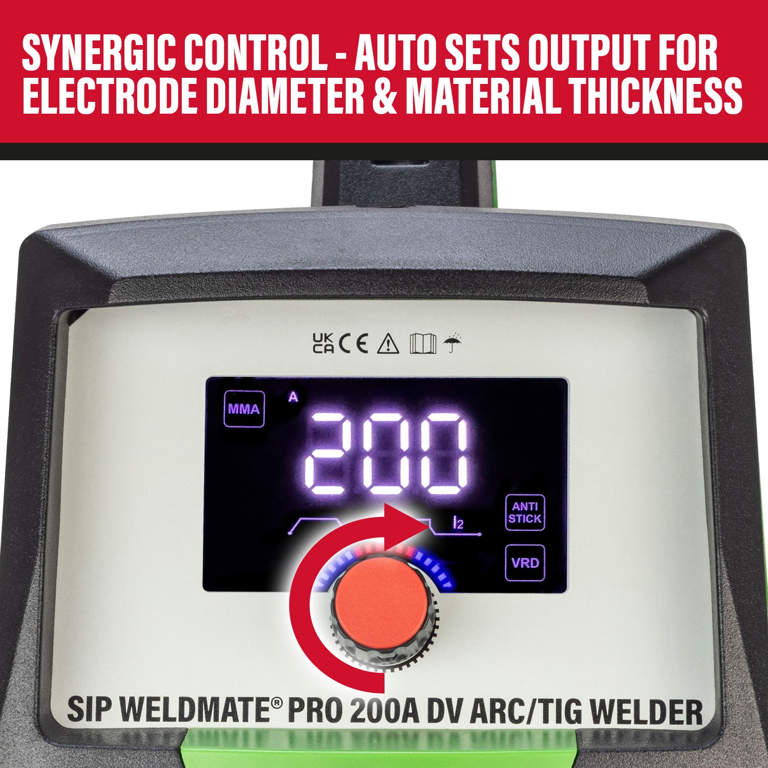 SIP 05691 WELDMATE® PRO 200A DV ARC/TIG Inverter Welder