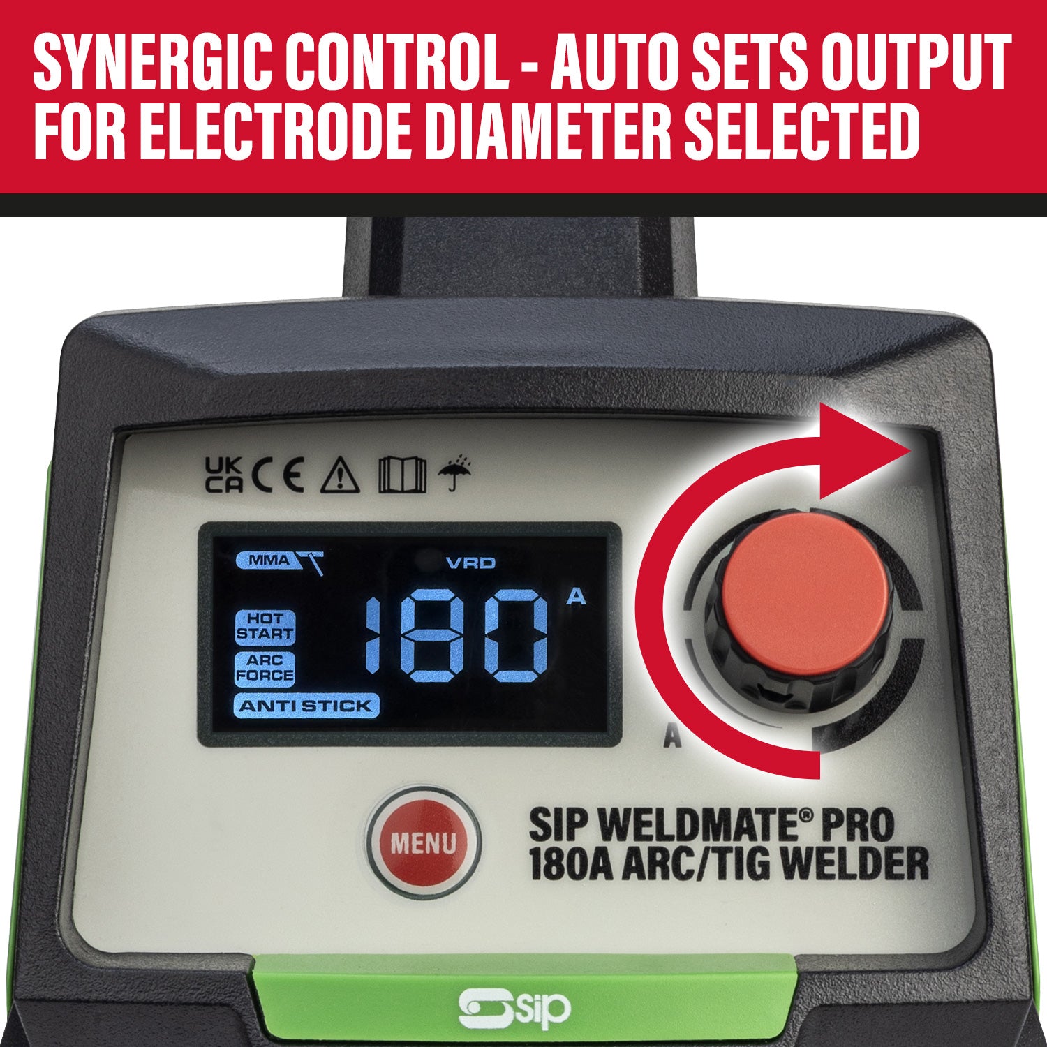 SIP 05696 WELDMATE® PRO 180A ARC/TIG Inverter Welder