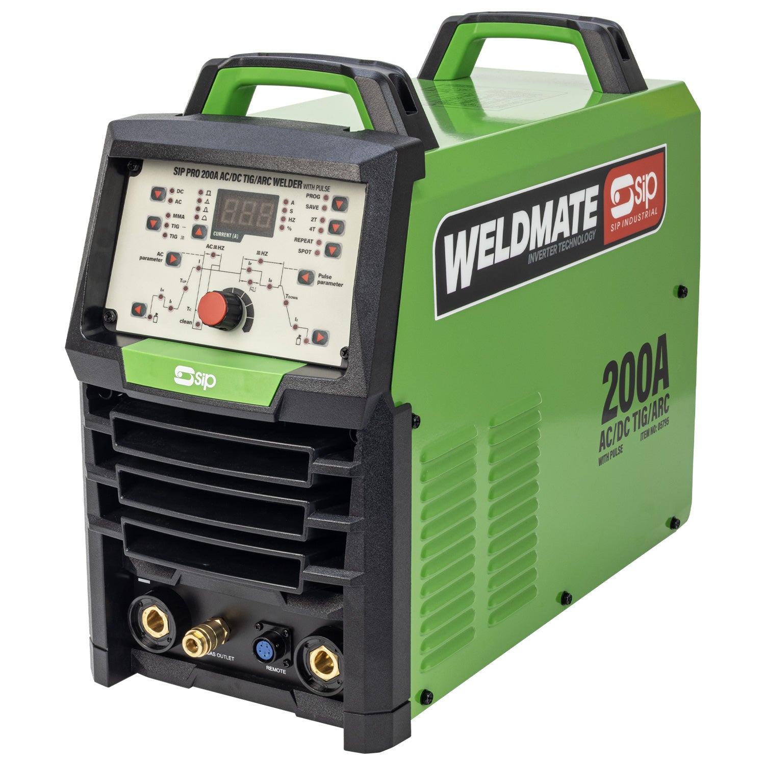 SIP 05795 PRO 200A AC/DC TIG/ARC Welder with Pulse