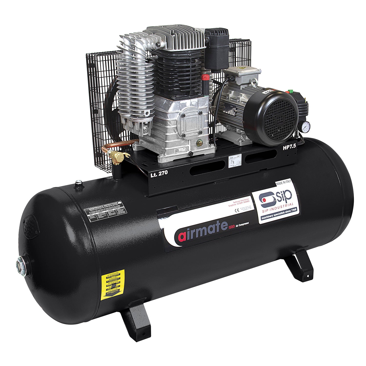 SIP 06291 Airmate Industrial Super ISBD7.5/270 Belt Drive Air Compressor