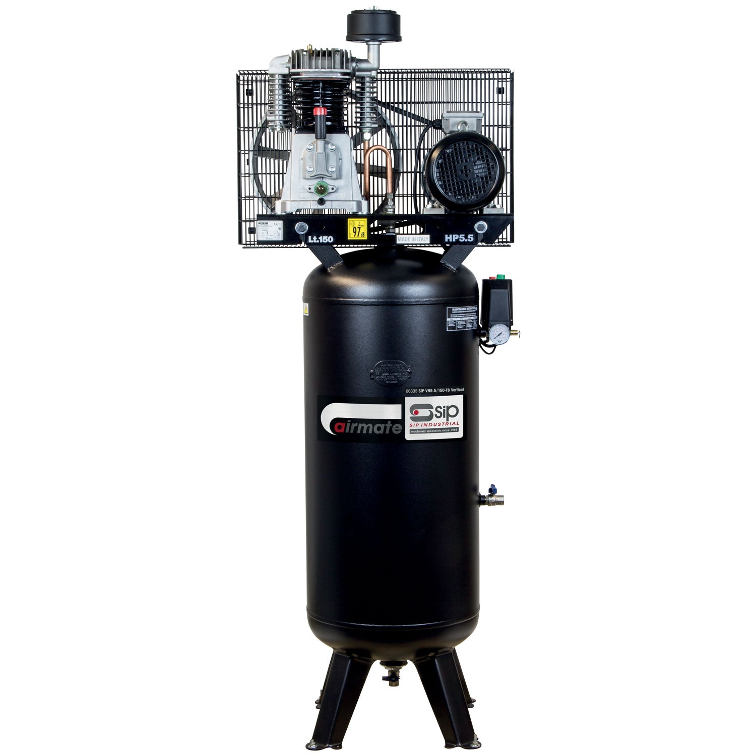 SIP 06335 VN5.5/150-TB Vertical Tank Air Compressor