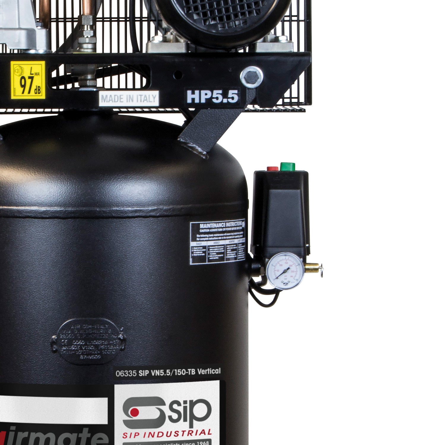 SIP 06335 VN5.5/150-TB Vertical Tank Air Compressor