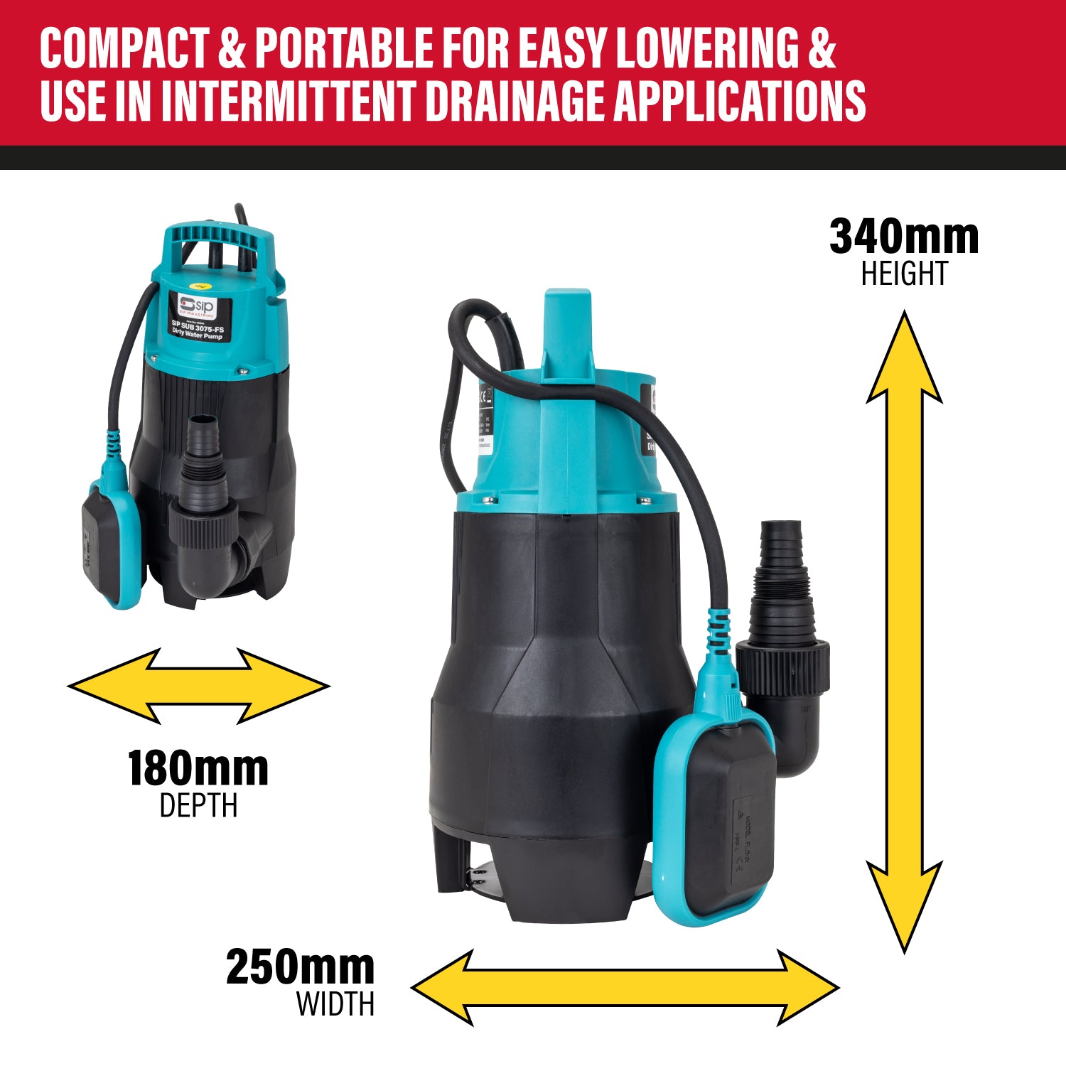 SIP 06888 SUB 3075 Submersible Dirty Water Pump