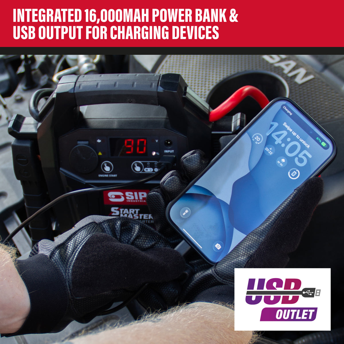 SIP 07221 STARTMASTER® 2500A 12V Lithium Jump Starter