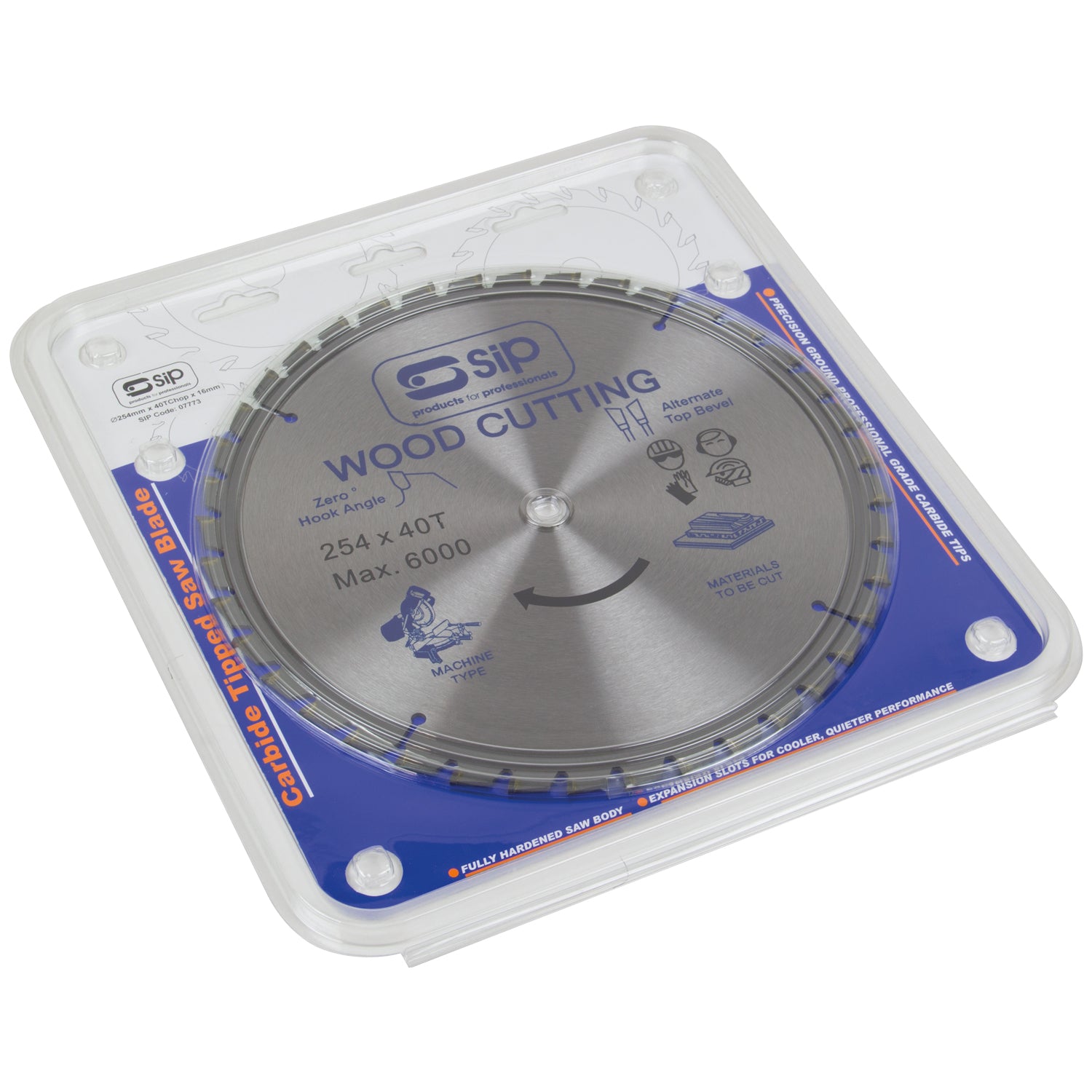 SIP 07773 10in (254x16mm) TCT Circular Saw Blade, 40 Tooth (for 01314/01321/4)