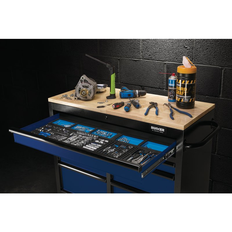 BUNKER 27210 Workbench Roller Tool Cabinet 7 Drawer, 41"