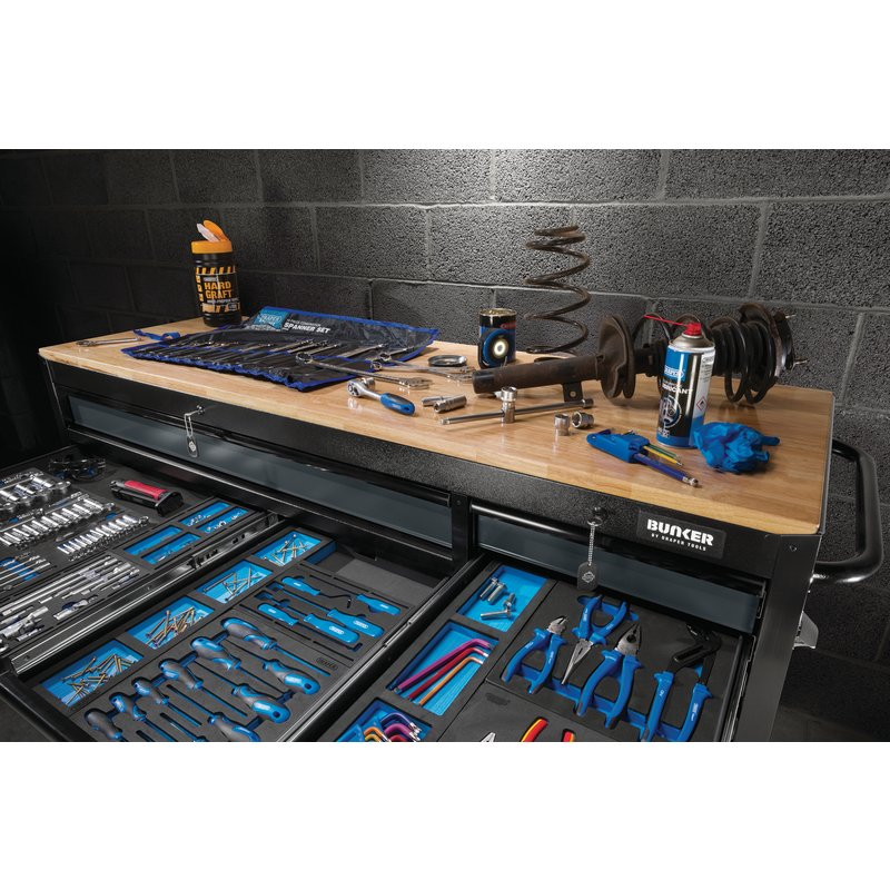 BUNKER 27242 Workbench Roller Tool Cabinet 15 Drawer, 72"