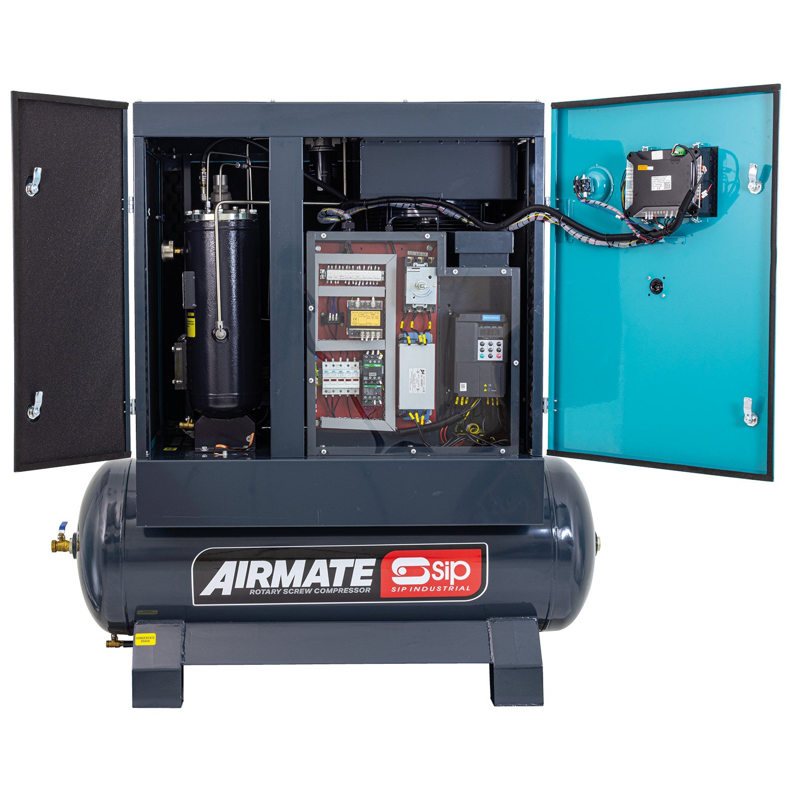 SIP 08258 VSDD 5.5kW 8bar 200ltr 400v Rotary Screw Compressor