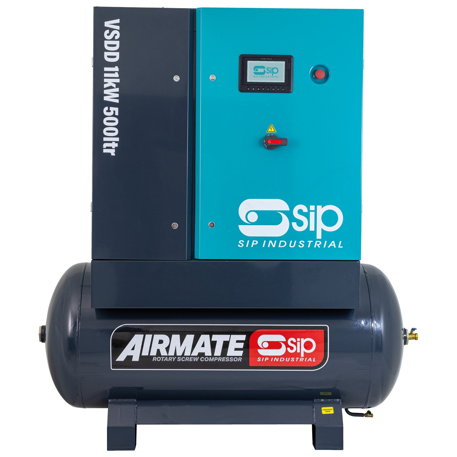 SIP 08262 VSDD 11kW 8bar 500ltr 400v Rotary Screw Compressor