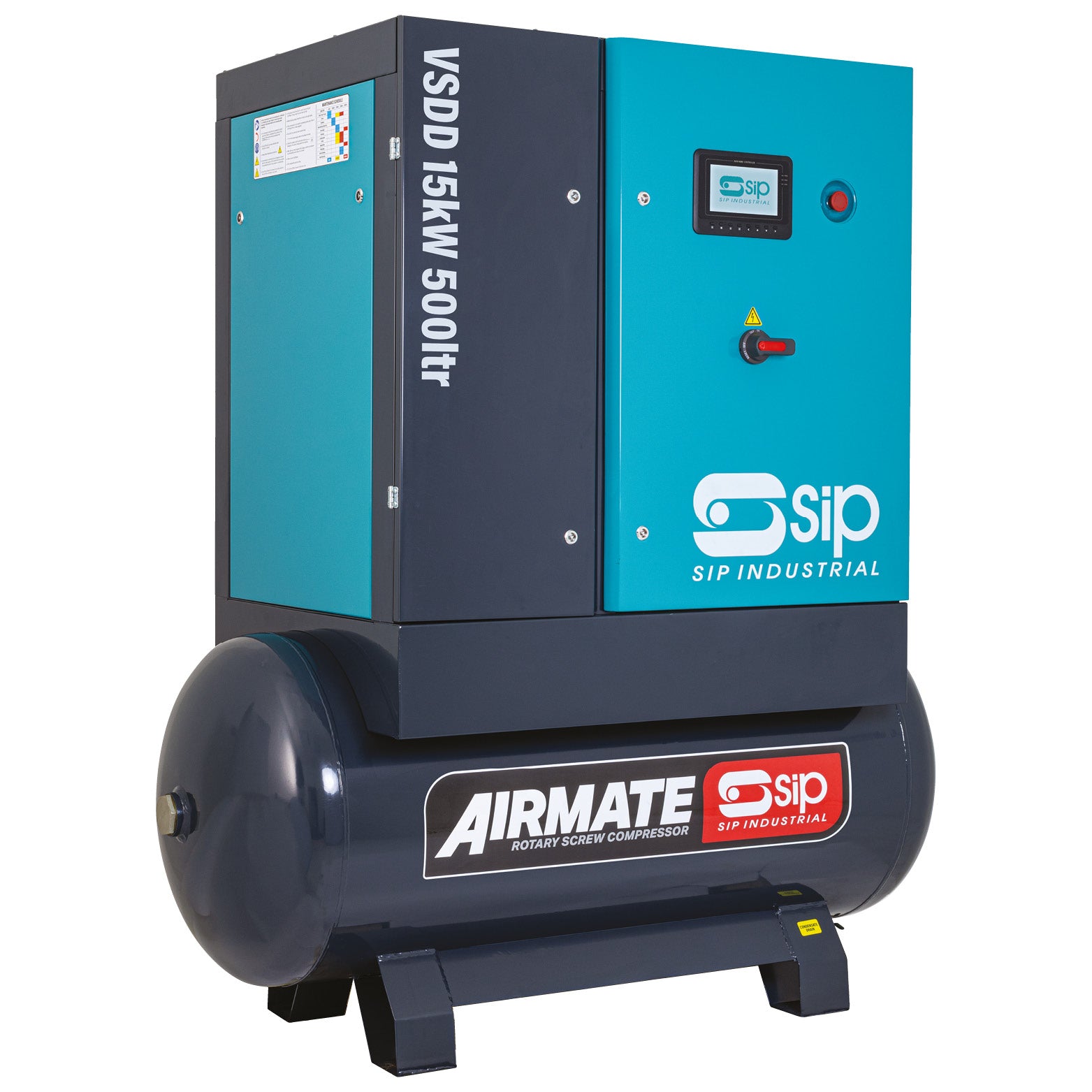 SIP 08268 VSDD 15kW 10bar 500ltr 400v Rotary Screw Compressor