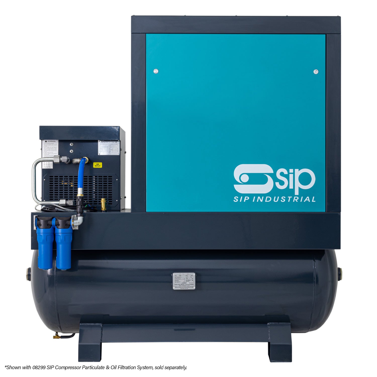 SIP 08272 VSDD/RD 11kW 10bar 500ltr 400v Rotary Screw Compressor with Dryer