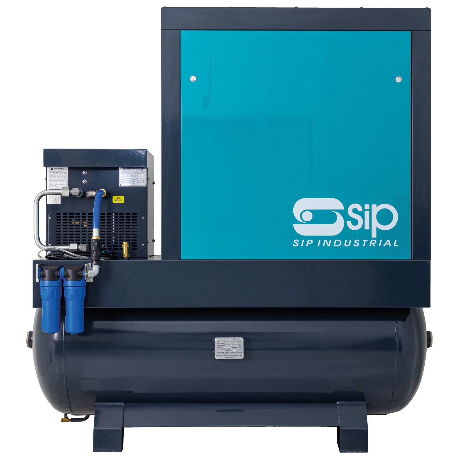 SIP 08281 VSDD/RDF 15kW 10bar 500ltr Rotary Screw Compressor with Dryer & Filter