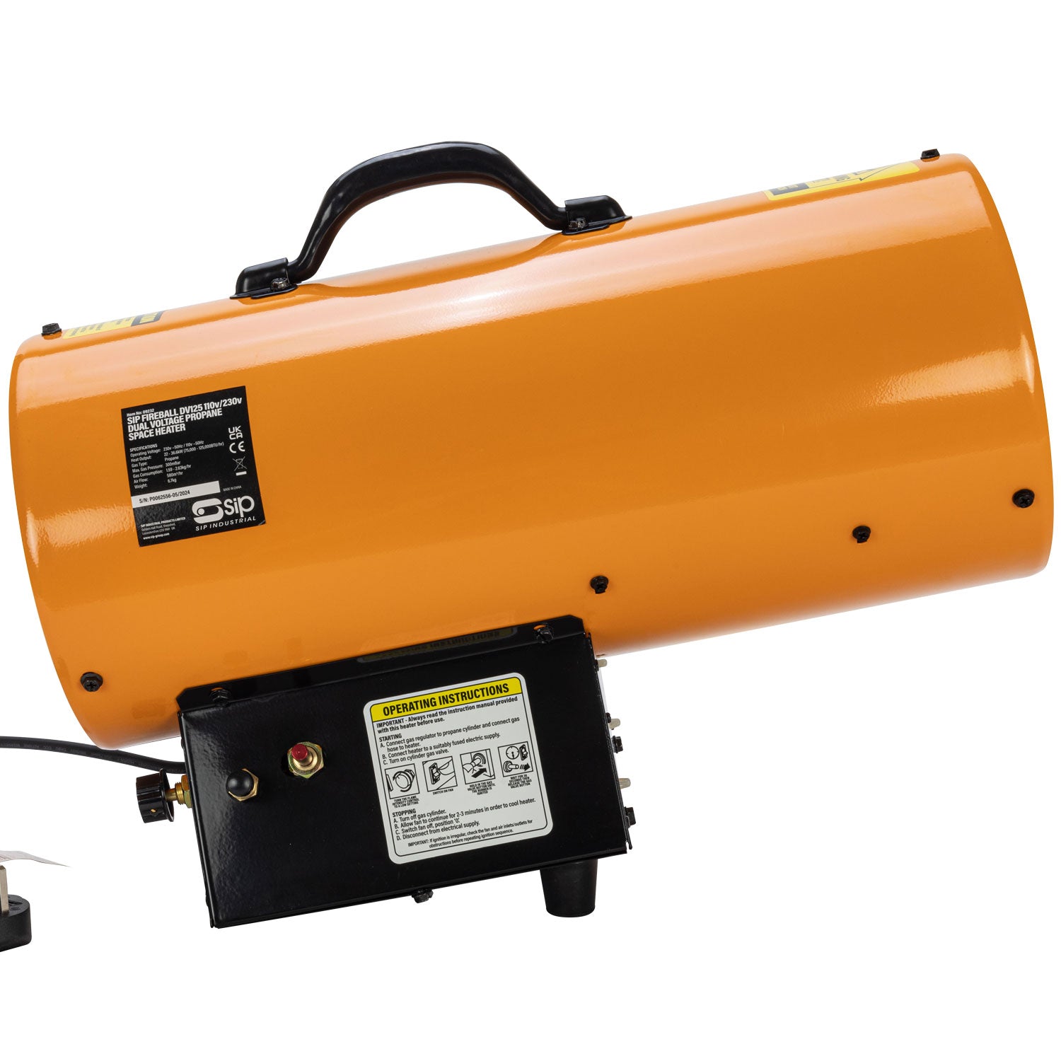 SIP 09232 Fireball DV125 110v/230v Propane Space Heater