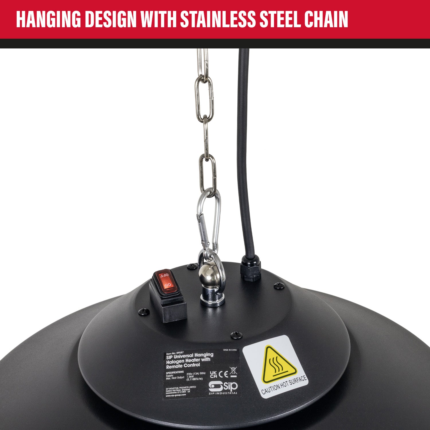 SIP 09587 Universal Hanging Halogen Heater