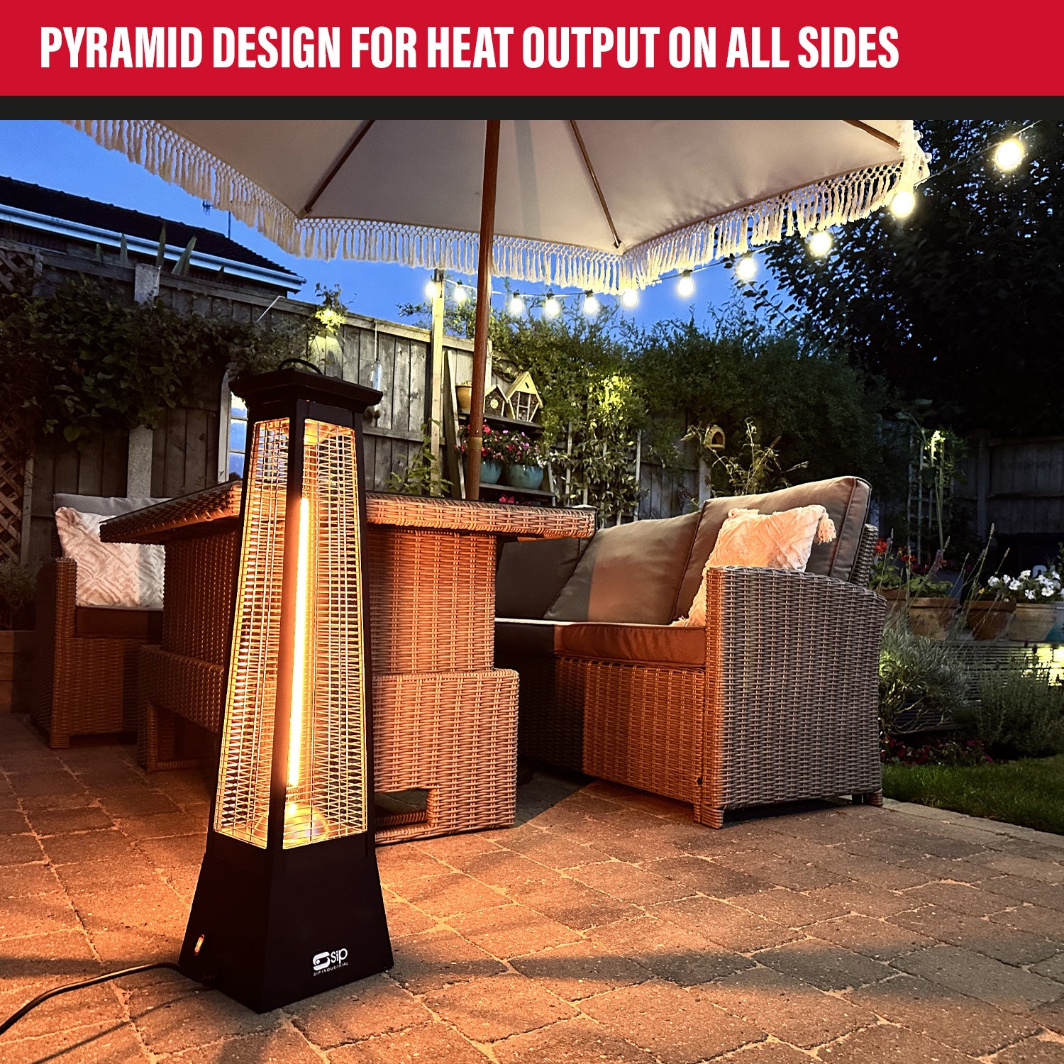 SIP 09588 Universal Freestanding Pyramid Heater