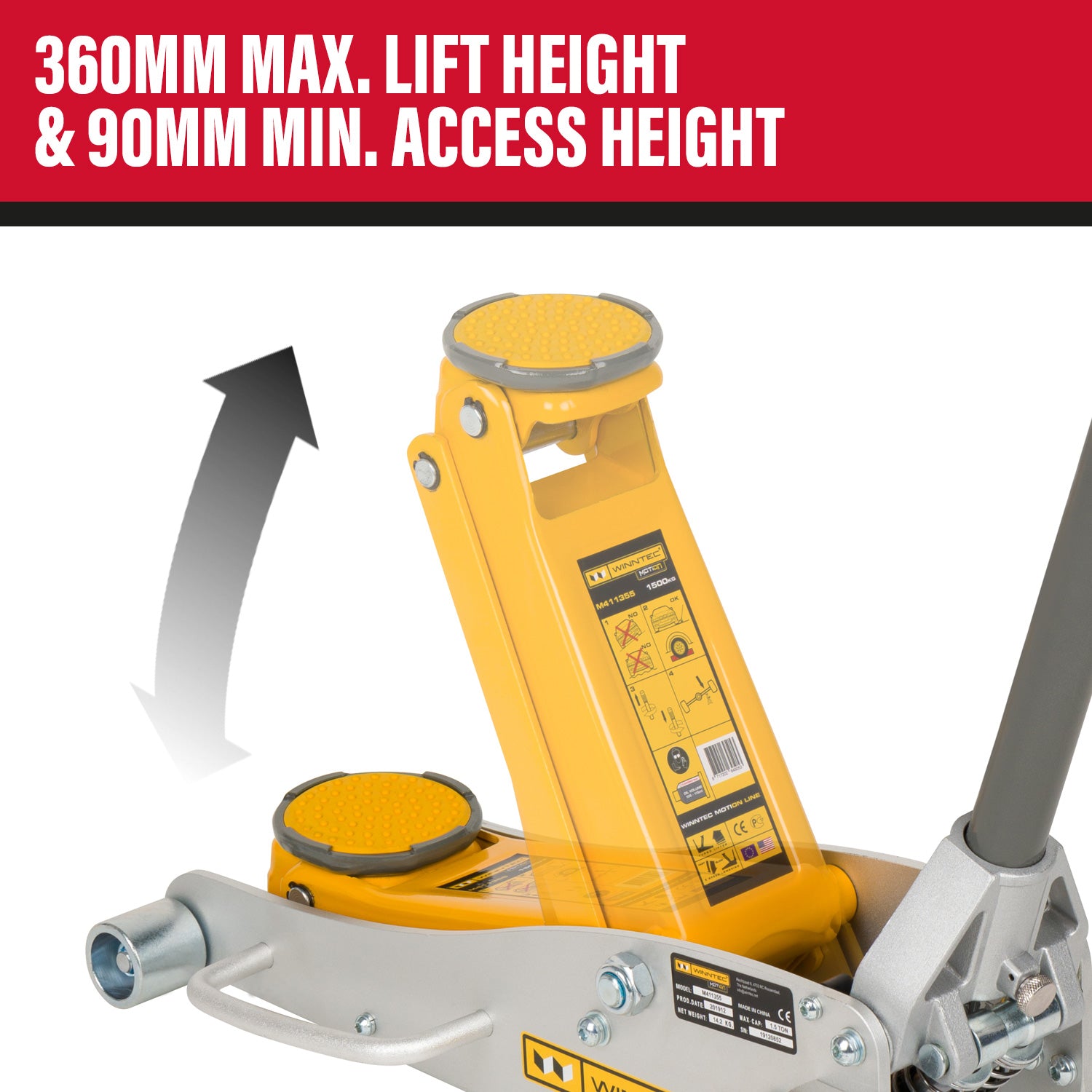 SIP 09708 WINNTEC® 1.5 Ton Aluminium Trolley Jack