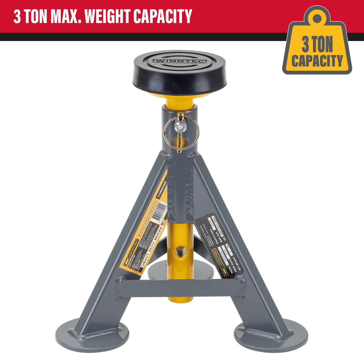 SIP 09847 WINNTEC® 3 TON Pin Jack Stands