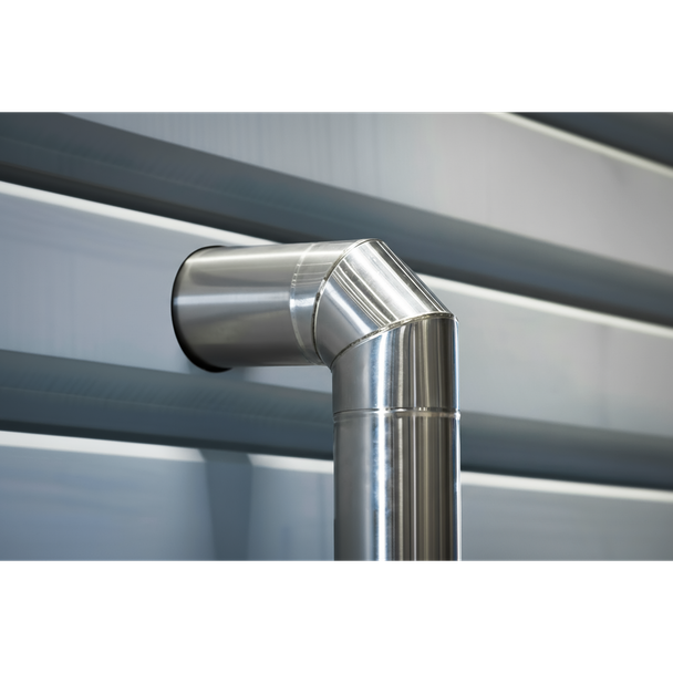 Sealey ABI1700AK3 Stainless Steel Exhaust/Flue 90° Bend for ABI1700 150mm