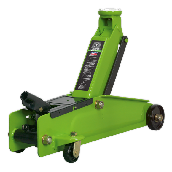 Sealey 1153CXHV Heavy-Duty Long Reach Trolley Jack 3 Tonne - Green