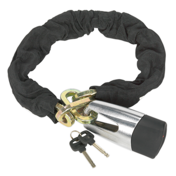 Sealey CLA109DL Motorcycle Chain & Disc Lock 10.5 x 10.5 x 1500mm 4* ART Approved