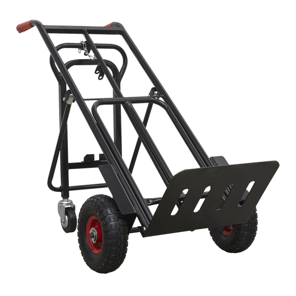 Sealey CST989HD Heavy-Duty 3-in-1 Sack Truck with PU Tyres 300kg Capacity