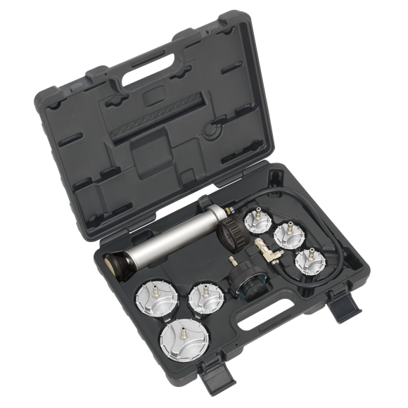 Sealey CV0011 Commercial Cooling System Pressure Test Kit 7pc