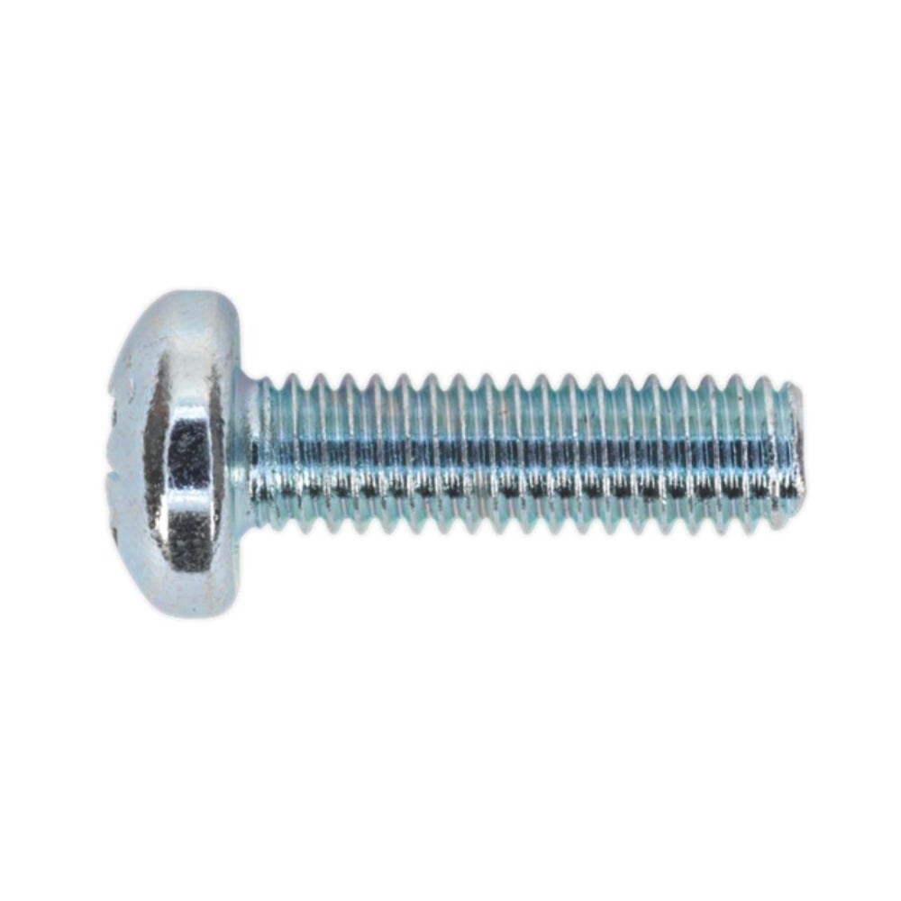 Sealey MSP620 Machine Screw M6 x 20mm Pan Head Pozi Zinc Pack of 50