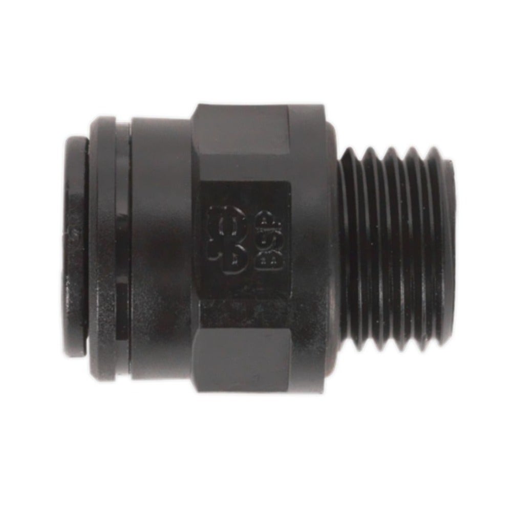Sealey JGC814 Straight Adaptor 8mm x 1/4"BSP Pack of 5 (John Guest Speedfit® - PM010812E)