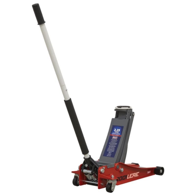 Sealey 2001LERE Low Profile Trolley Jack with Rocket Lift 2.25 Tonne - Red