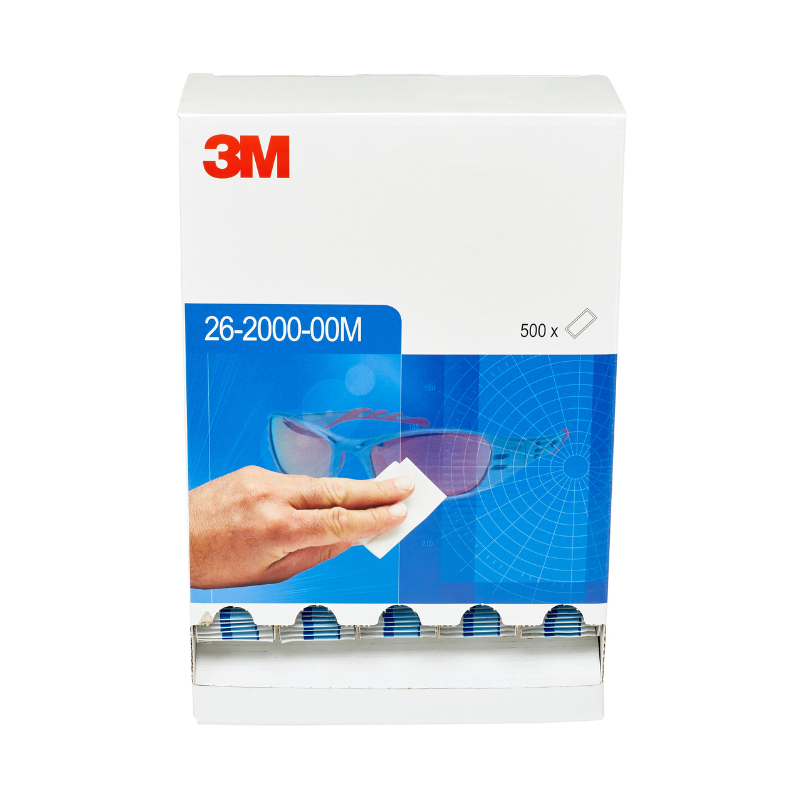 3M Disposable Lens Cleaning Tissue Dispenser, 26-2000-00P - 500 Sachets
